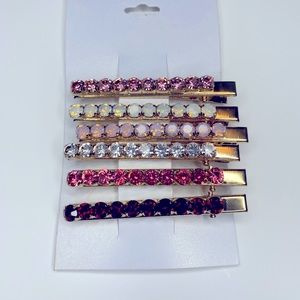 6pk rhinestone clips